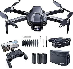 Chubory X10 Pro GPS Drone with 4K UHD Camera, 90 Min Flight, 3280 FT Range, Auto Return, Follow Me, Brushless Motor, 5G FPV, for Beginners