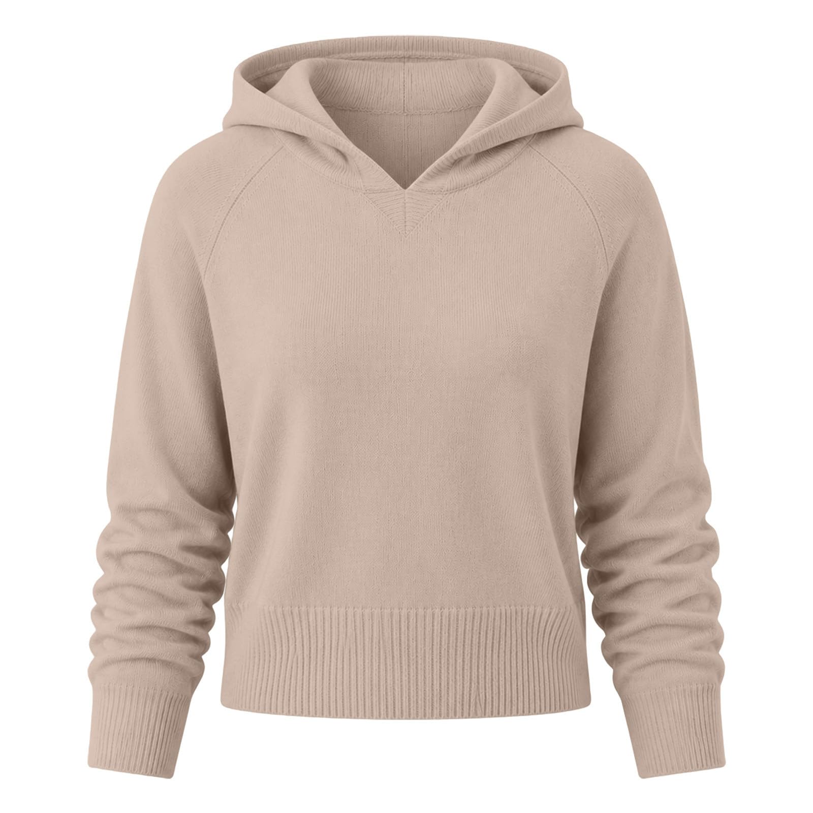 Strickpullover Damen Leicht Winterpullover Warm Kapuzenpullover Elegant