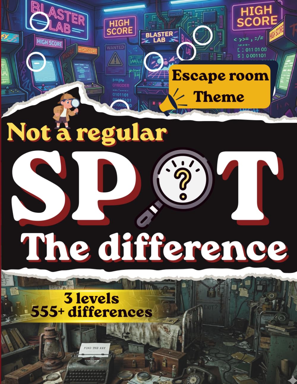 Not a Regular Spot the Difference for Adults: Find 555+ Hidden Differences | Hard Puzzle Book with Easy to Expert Levels | Includes Bonus Challenges & Answers