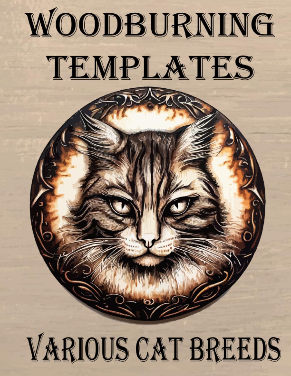 Woodburning Templates: Cats Faces for Tracing and Woodburning pyrography