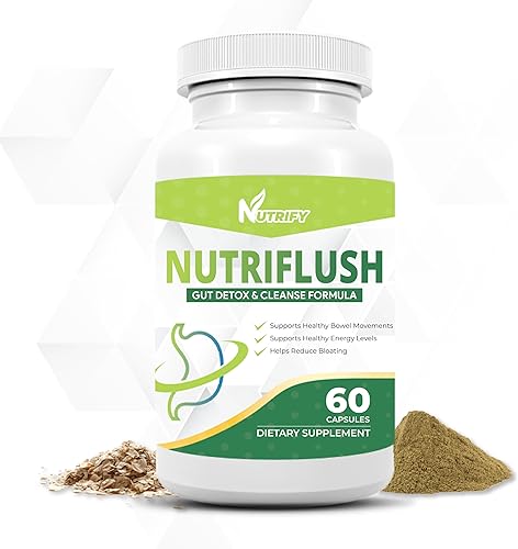 NutriFlush - Potente fórmula de apoyo de colon y limpieza intestinal, alta absorción, libre de OMG, fabricado en Estados Unidos