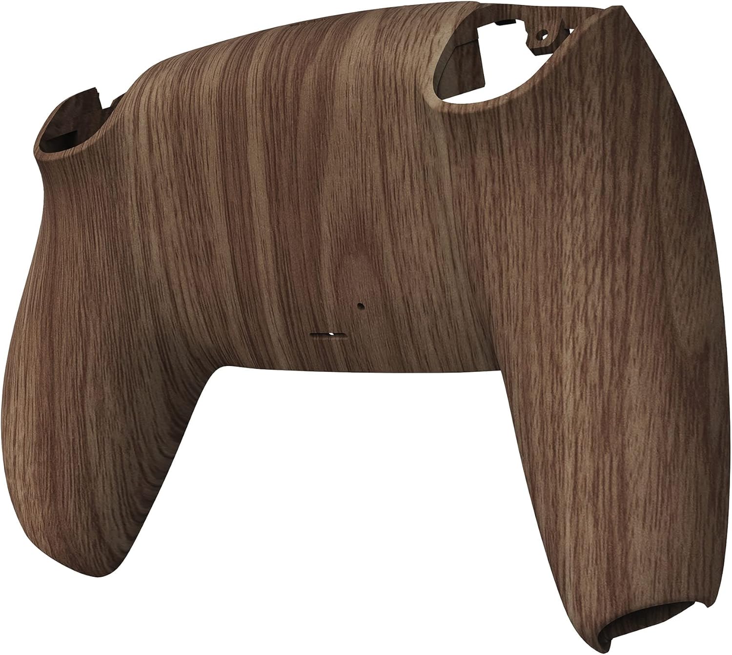 eXtremeRate Wood Grain Patterned Soft Touch Custom Back Plate Bottom Shell Compatible with ps5 Controller, Replacement Back Shell Cover Compatible with ps5 Controller - Image 4