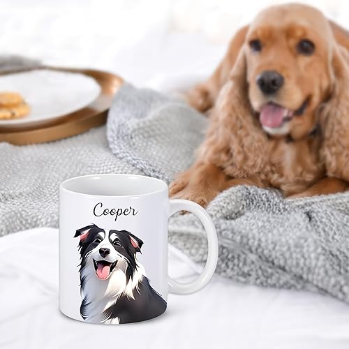 Miniatura 6 de Taza de perro personalizada para papá, taza de perro personalizada con nombre de foto de mascota, tazas de café para perros para hombres, taza