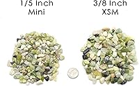 Vista 7 de Piedras para plantas. Piedras pulidas decorativas de jade verde. 3/8 pulgadas - 10 libras para plantas, jardín, paisajismo, manualidades