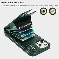 Vista 3 de Folosu Funda compatible con iPhone 12 Pro Max con soporte para tarjetas, rotación de 360°, soporte de anillo de dedo con función atril, bloqueo