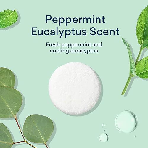 Miniatura 4 de BLUELAND Tabletas limpiadoras de inodoro, juego de iniciación, 14 unidades con lata, eucalipto de menta, sin plástico, sin productos químicos