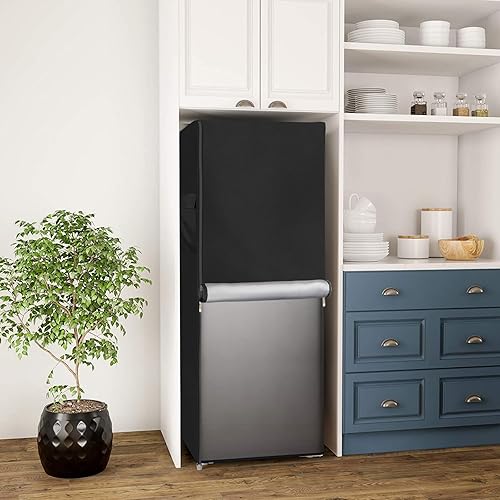 Miniatura 7 de Funda para refrigerador para exteriores, 600D, resistente, 100% impermeable, cubierta vertical para congelador, fundas exteriores para refrigerador.