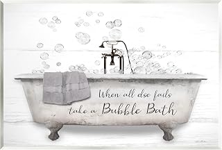 Stupell Industries When All Fails Bubble Bath Phrase Wall Plaque Art, Design by Lori Deiter