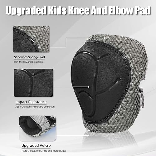 Miniatura 4 de Kids Bike Helmet Knee Elbow Wrist Pads 2-8 Years Toddler to Youth for Bike Skateboarding Roller Blading Scooter Riding Bicycling Roller Skating and