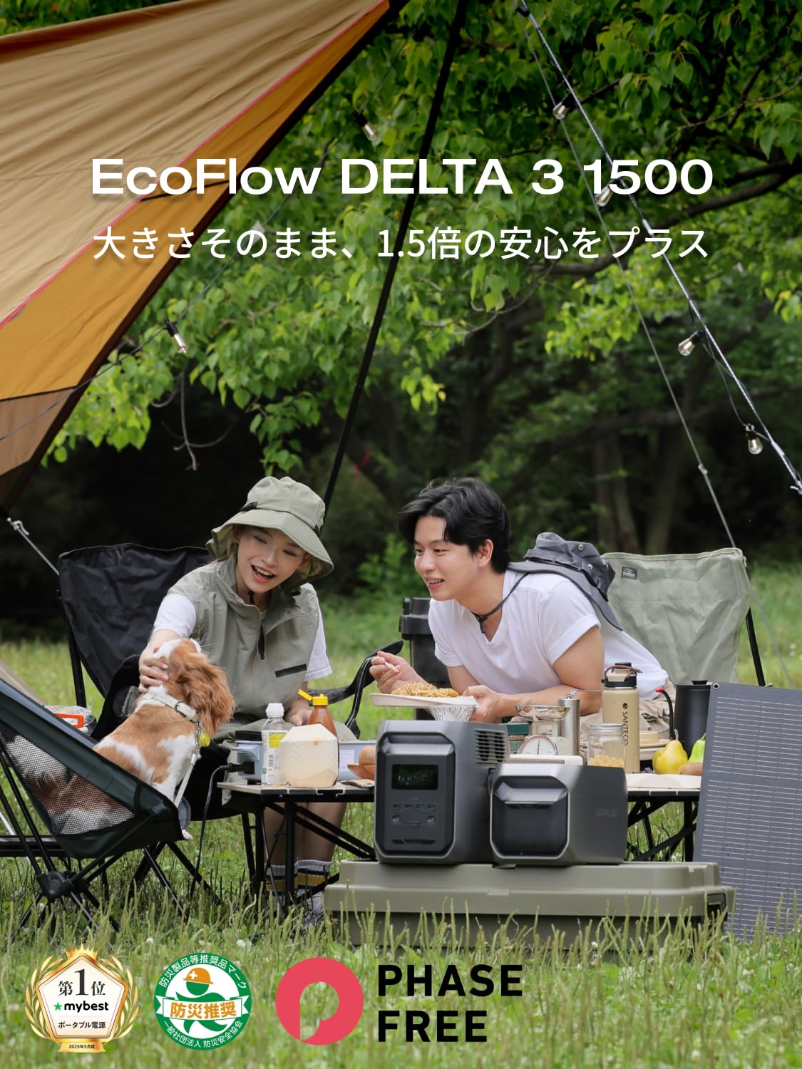 Amazon.co.jp: EcoFlow DELTA 3 1500 ポータブル電源 + 500W