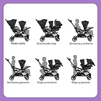 Vista 3 de Baby Trend Sit N' Stand® Double 2.0 Cochecito, Dash Black