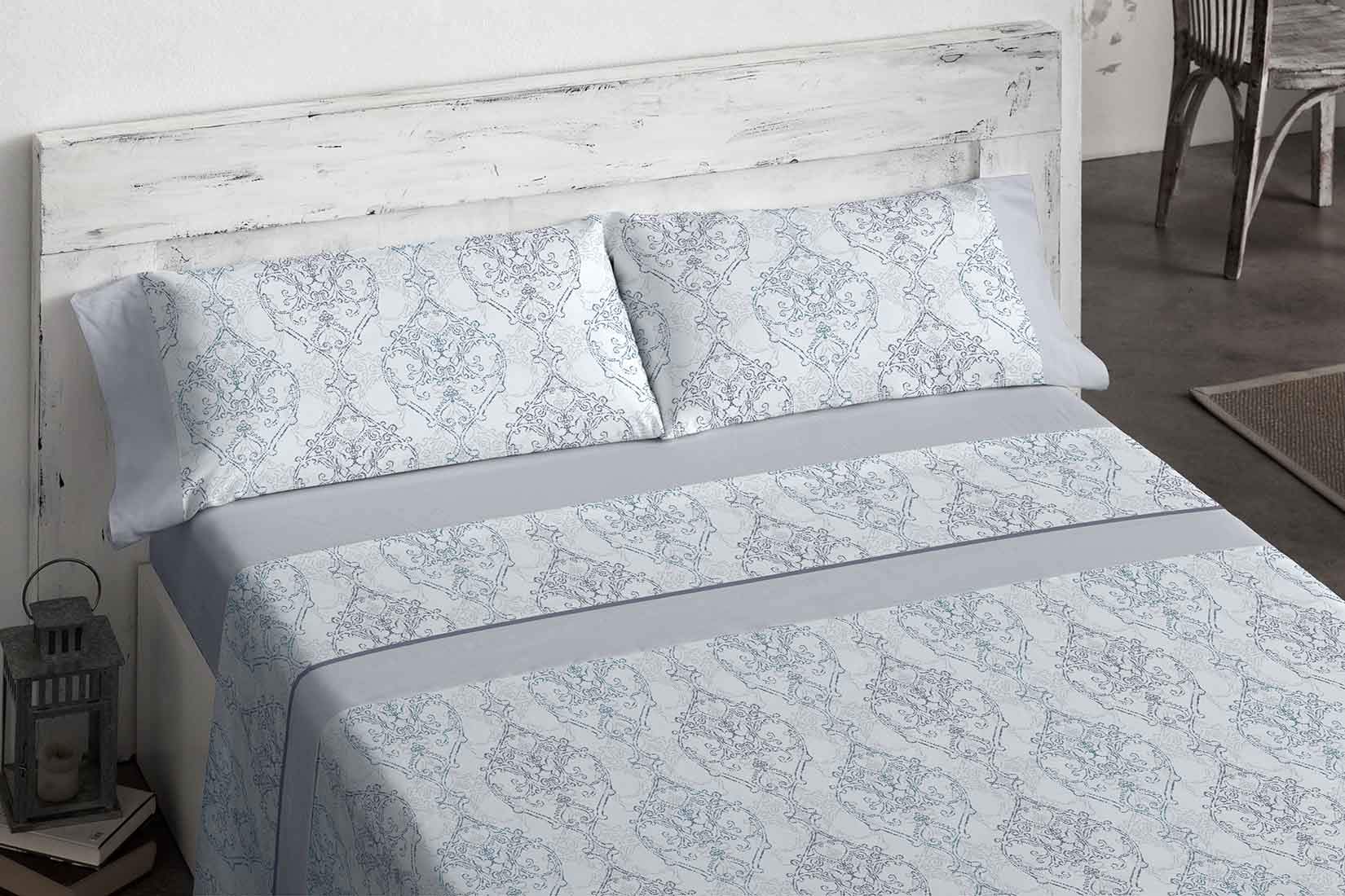 Burrito Blanco | Sábanas de Franela Premium 558 Azul | para Cama de 105 cm (+ Medidas Disponibles) | Juego de sábanas 105