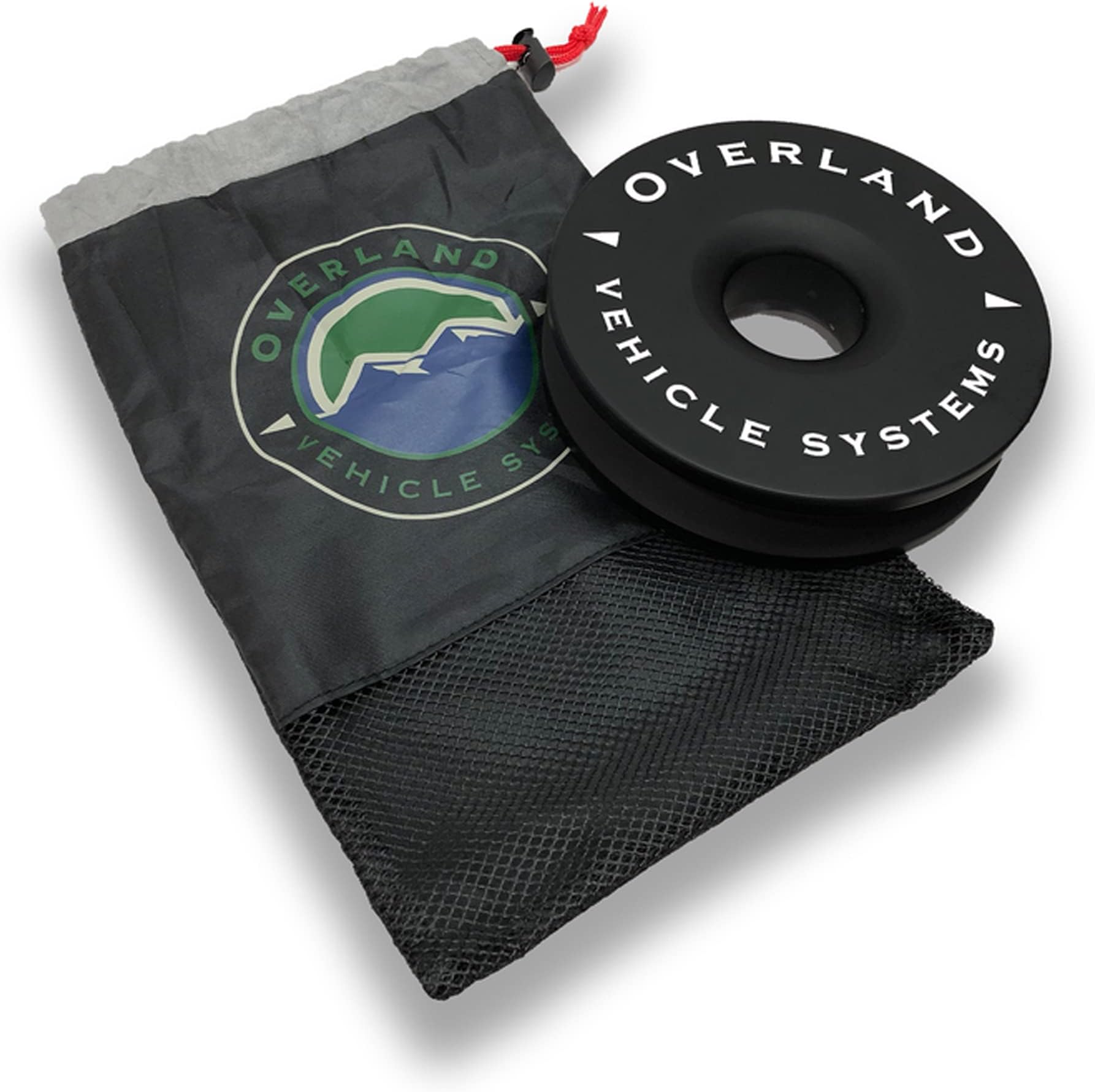 Recovery Ring 6.25" 45,000 lb. Black with Storage Bag Universal - T6 6061 Aircraft Grade Aluminum - for Use for Truck, SUV, ATV and UTV