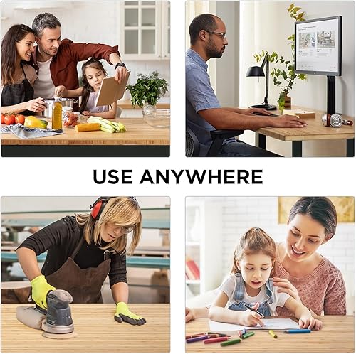 Miniatura 7 de Banco de trabajo ajustable, banco de trabajo de 47.5 x 23.6 pulgadas para garaje con toma de corriente, capacidad de carga de 2200 libras, mesa de