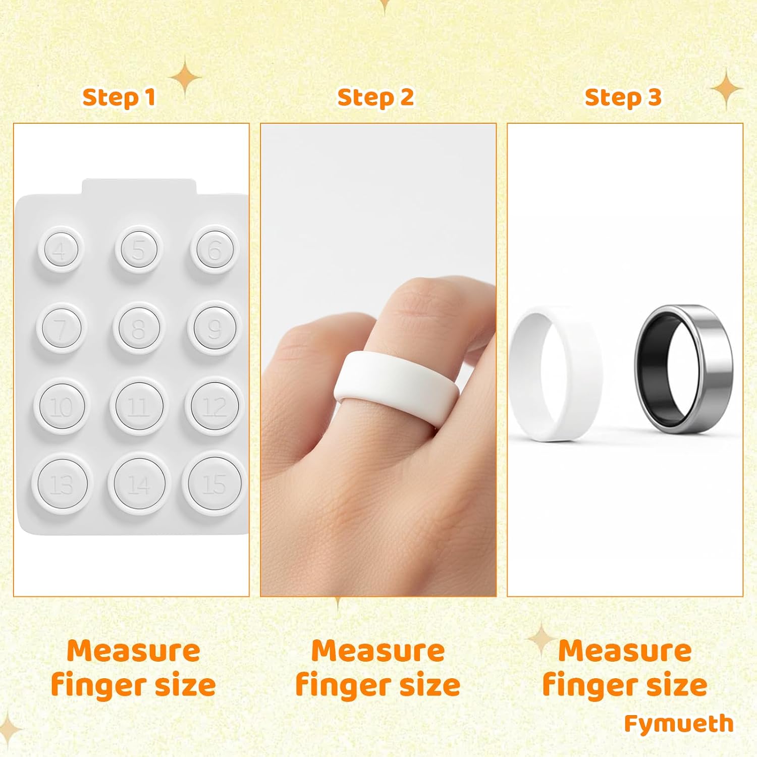 Sizing Kit for Oura Ring 4, Oura Ring Gen 4 Compatible Sizing Kit, Includes 4 Sizing Tools to Find Your Perfect Fit, Compatible with All Fingers