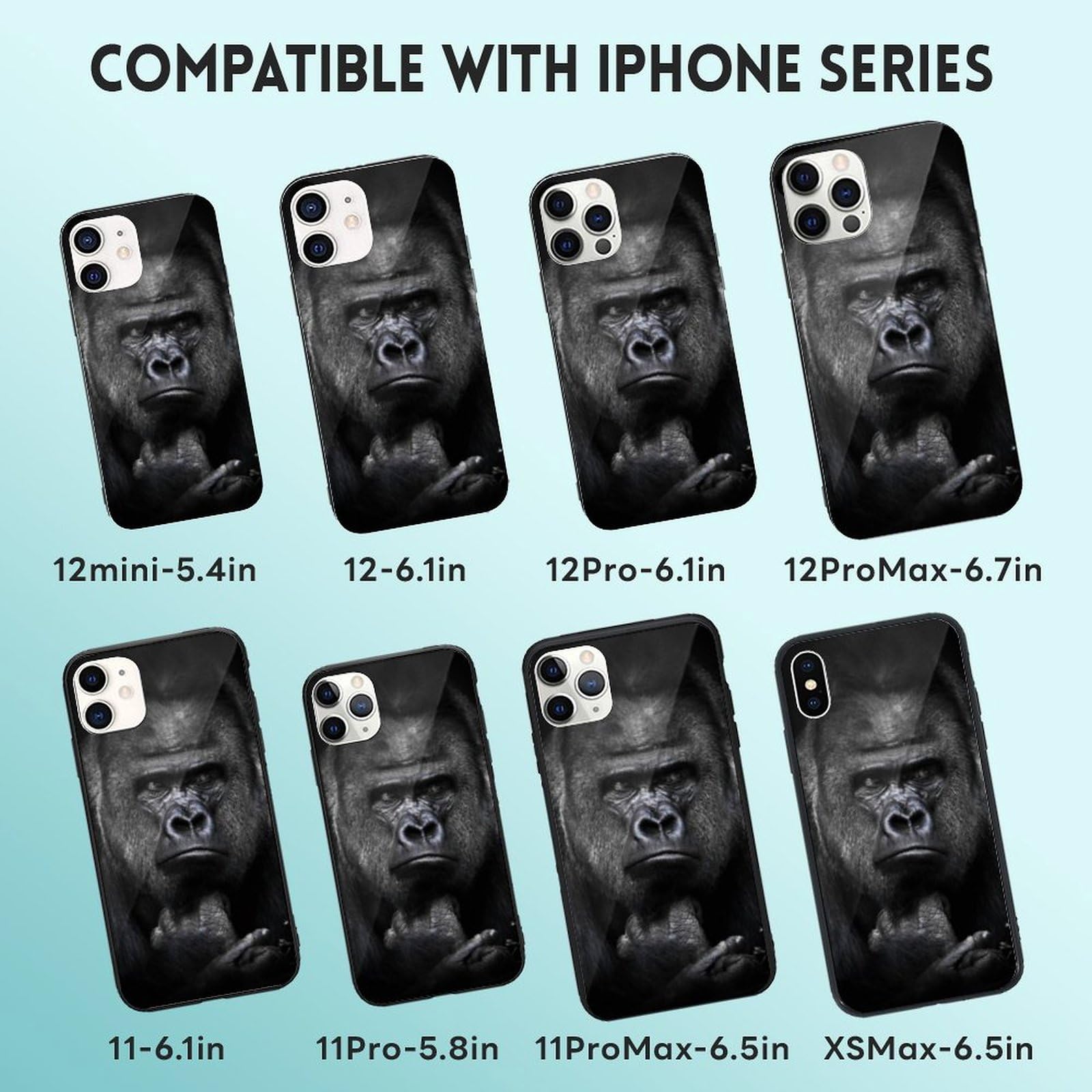 Amazon.co.jp: 考えてるゴリラ スマホケース iPhone 12 Mini ケース