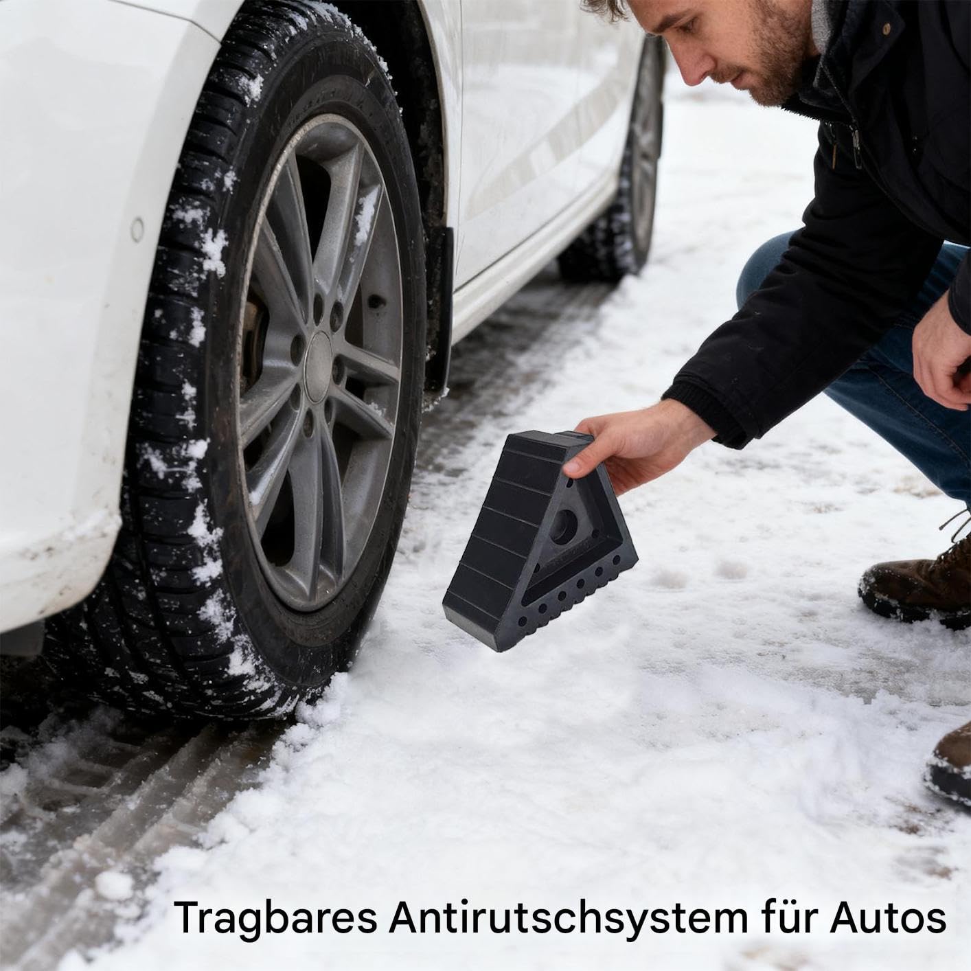 Topes De Rueda Para Aparcamiento De Coches Calzos De Goma Seguros Apilables | Calzos Para Ruedas De Remolques Para Maletero De Herramientas Camiones Remolque Exterior Automotriz Vehículo