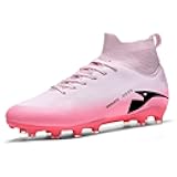 Boys Girls Soccer Shoes Outdoor Firm Ground Athletic Football Cleats for Little/Big Kid
