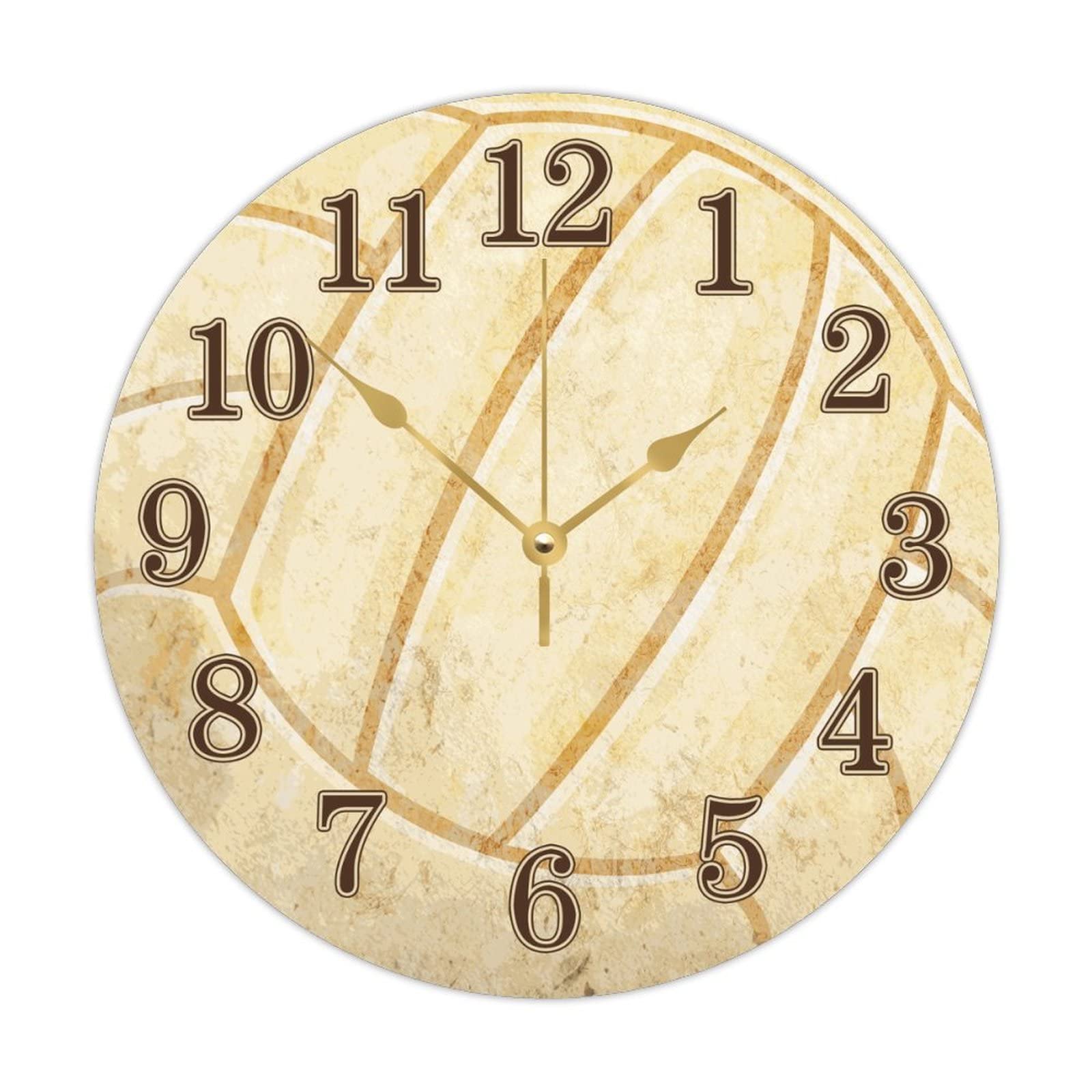 Cadeau pour les amateurs de sport horloge murale en bois de 38cm