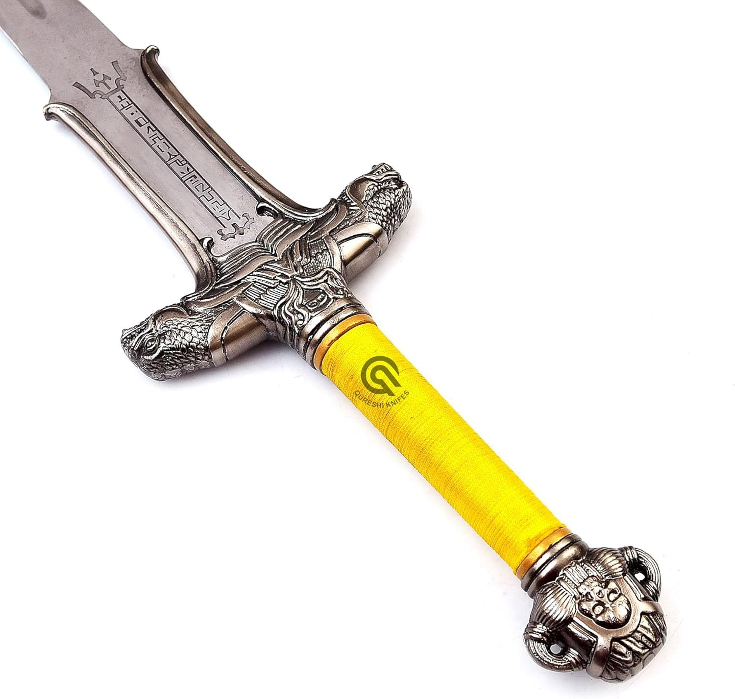 Barbarian Sword Atlantean - Handmade Medieval Swords, Explore Real Sword, Anime Blades, and More for Enthusiasts and Cosplayers Leather Sheath and Wall Mount Included, Aragon Sword