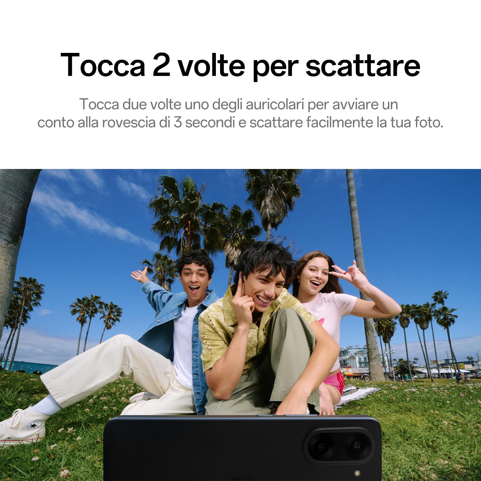 OnePlus Auricolari Nord Buds 3r, batteria con autonomia totale di 54 ore, driver da 12,4 mm, ricarica rapida, cancellazione del rumore durante le chiamate, Bluetooth 5.4, IP55, nero