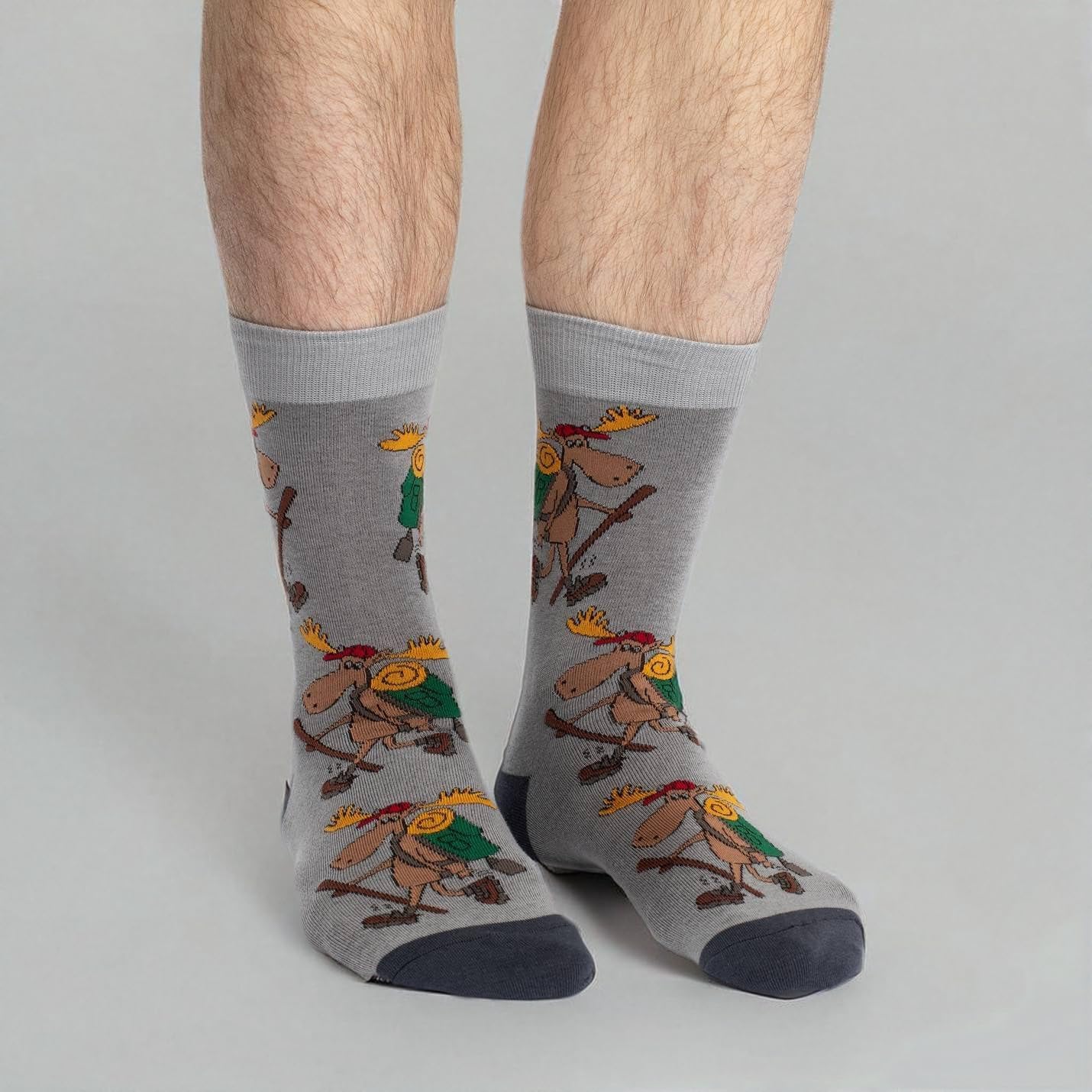 Good Luck Sock Men's Hiking Moose Socks, Adult, Shoe Size 7-12 - Image 3