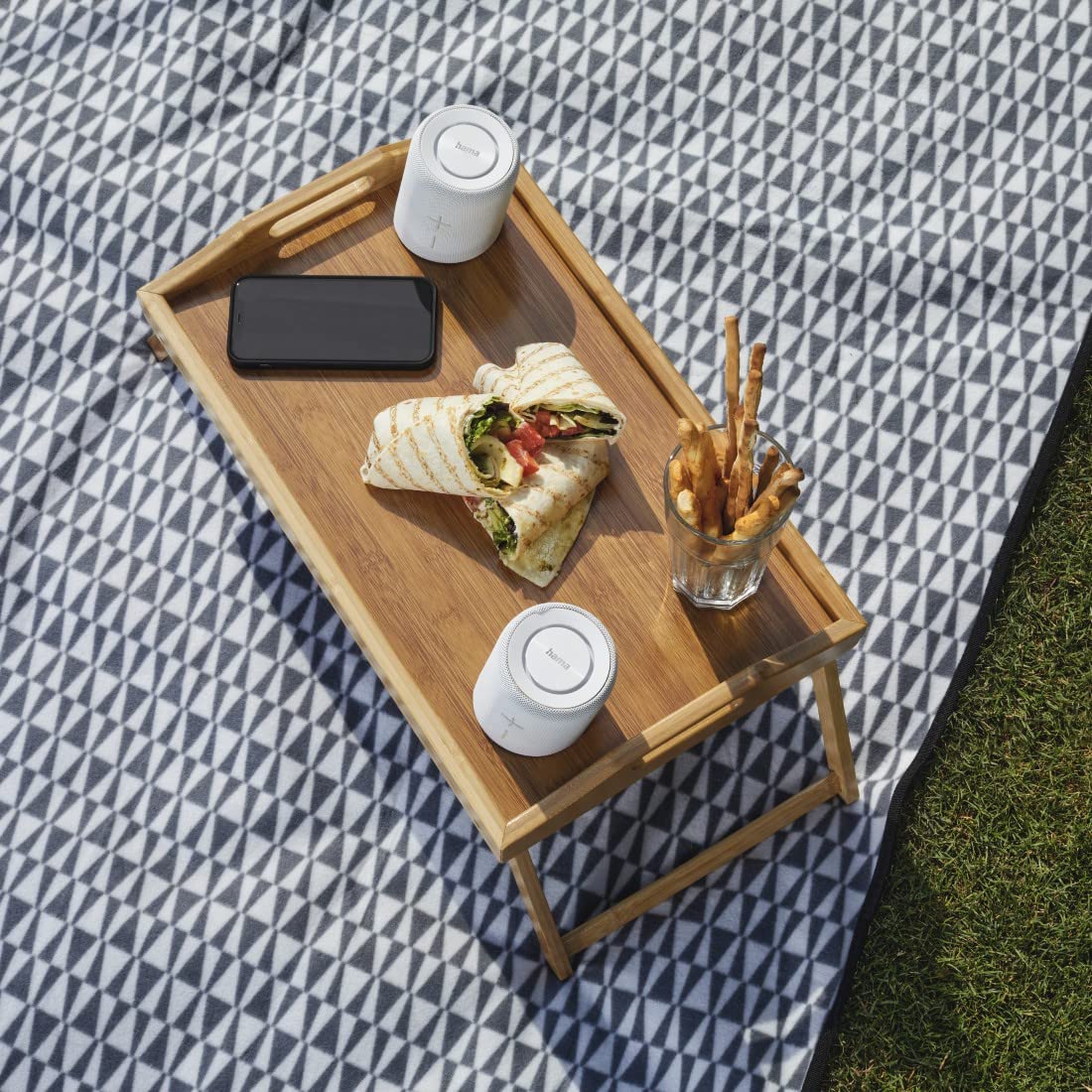 Hama 2in1 Bluetooth-Lautsprecher-Set Twin 3.0 wasserdicht 30W (teilbares Speaker-Set kabellos, 2 tragbare Bluetooth-Boxen, schwimmende Musikbox wasserfest IP67, 10h Akku, True Wireless Stereo) weiß