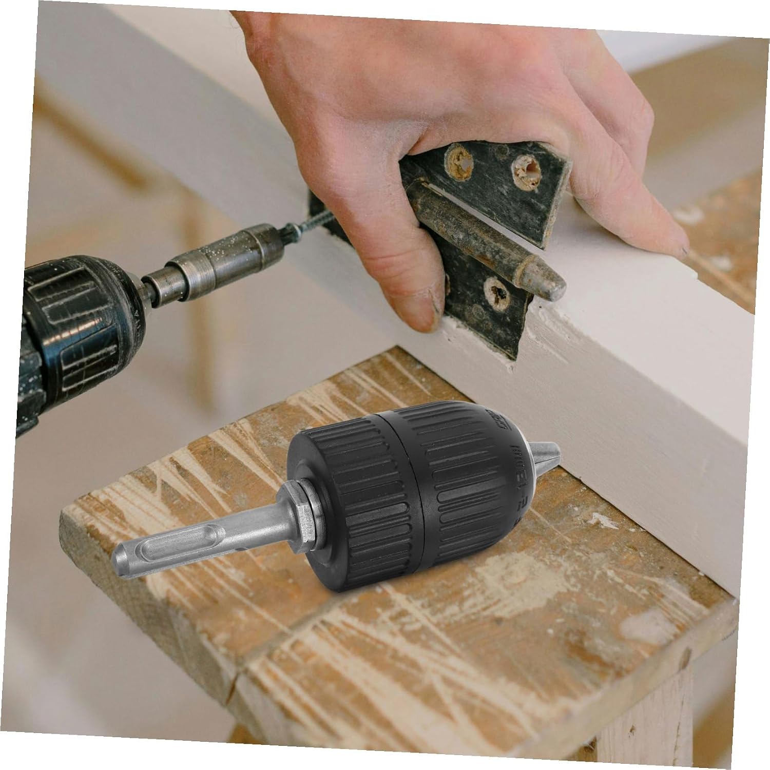 Hammer Drill Chuck Adapter for Impact Drills, Quick Conversion