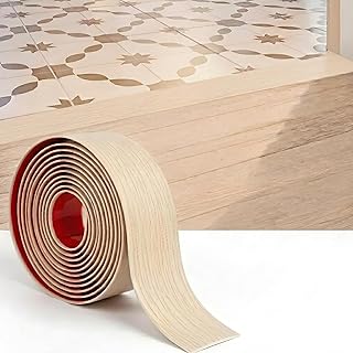 3 Inch x 10FT Floor Transition Strip Self Adhesive, Beige | Vinyl Threshold Transition Strip, Peel and Stick Floor Gap Cover for Laminate Hardwood Tile Carpet Doorway Floor Divider