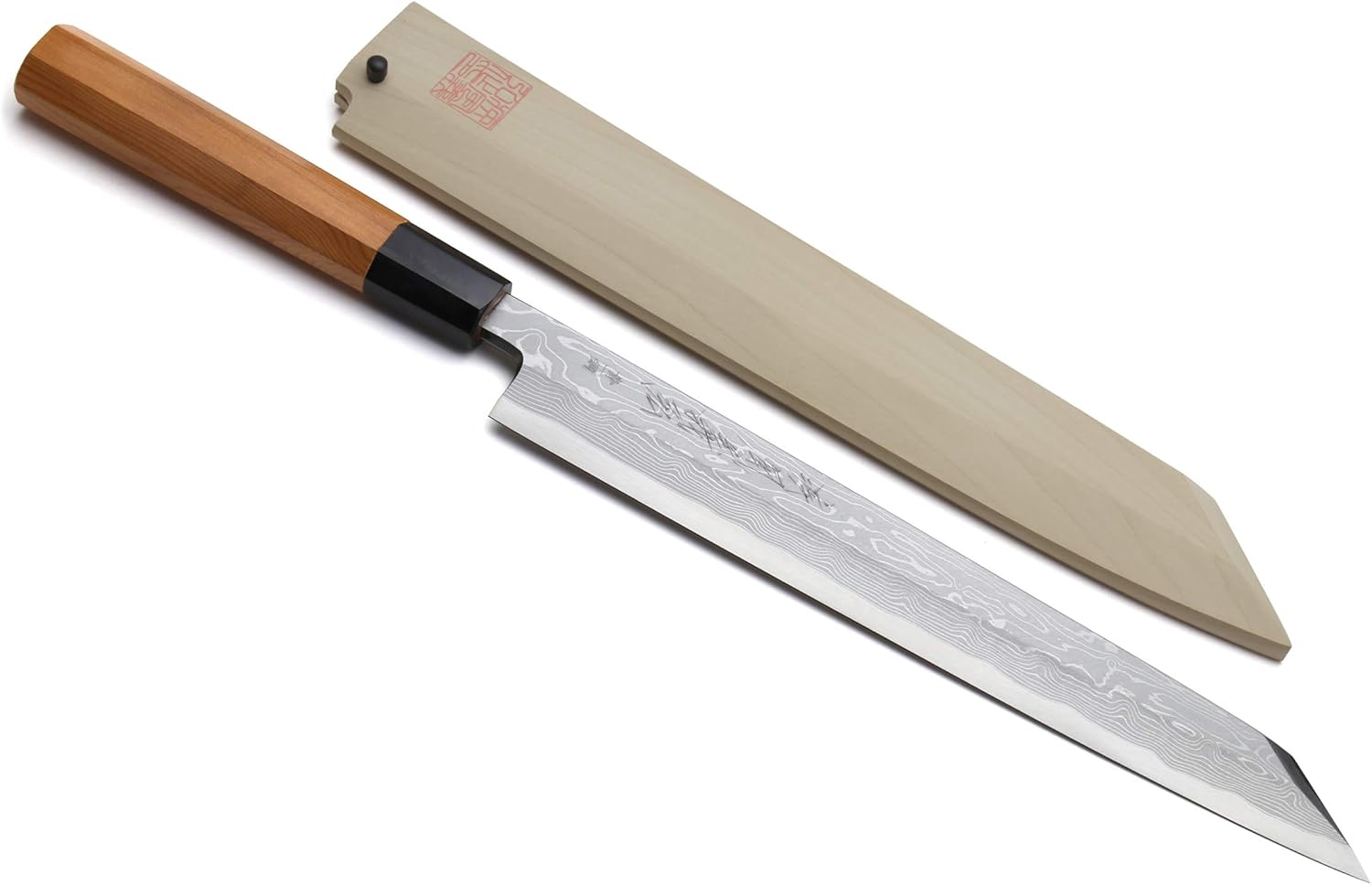 Yoshihiro Blue Steel 1 Damascus Yanagi Kiritsuke Sashimi