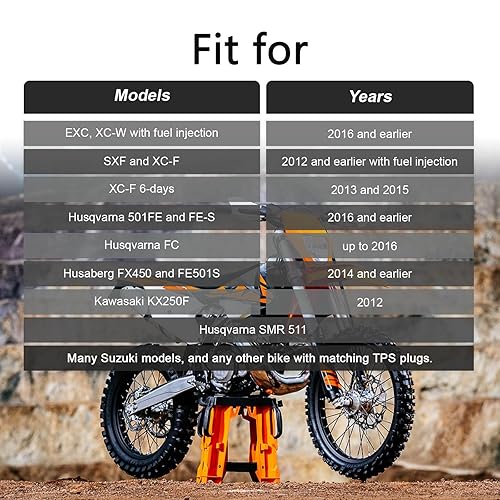 Miniatura 3 de Herramienta de ajuste TPS modelo 1 Sensor de posición del acelerador Herramienta de ajuste de prueba compatible con EXC XC-W SXF XC-F, FX450 FE501S,