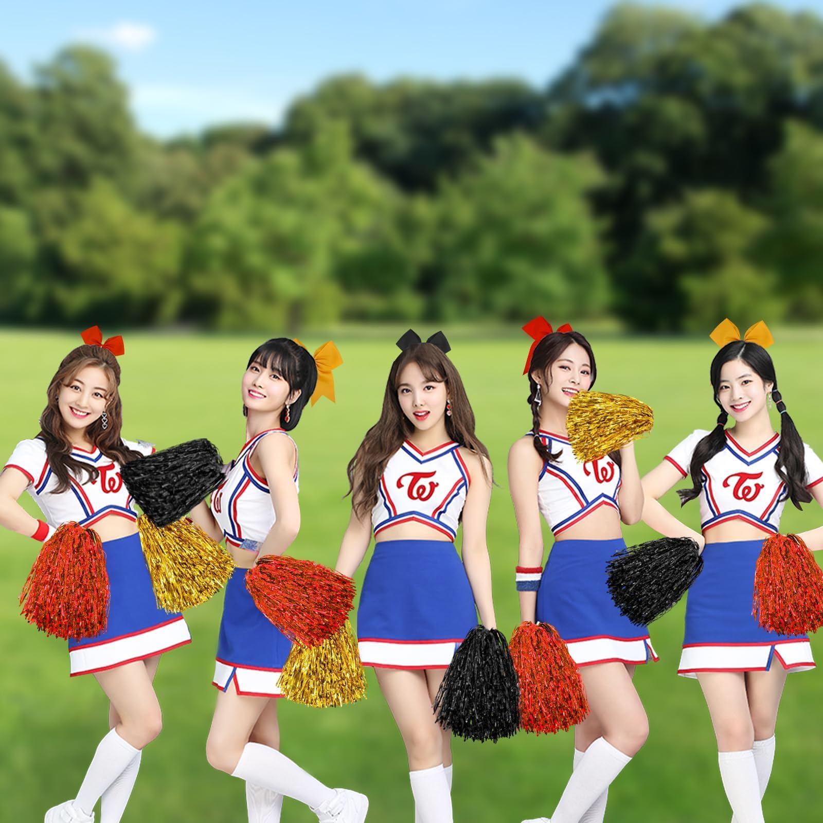 12 stuks cheerleading poms, sportpompons, cheerleader-pompons voor sportevenementen, balspelen, dansen, carnavalsfeesten, paars