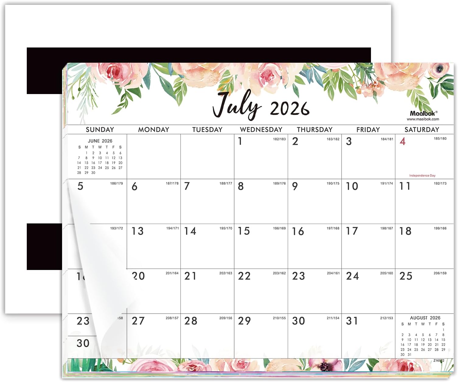 Magnetic Calendar 2026-2027 - Magnetic Calendar for Fridge 2026-2027 from Jul. 2026 - Dec. 2027, 8" × 10", Tear-off Pad, Blocks with Julian Dates, MagneticFridge Calendar for Life