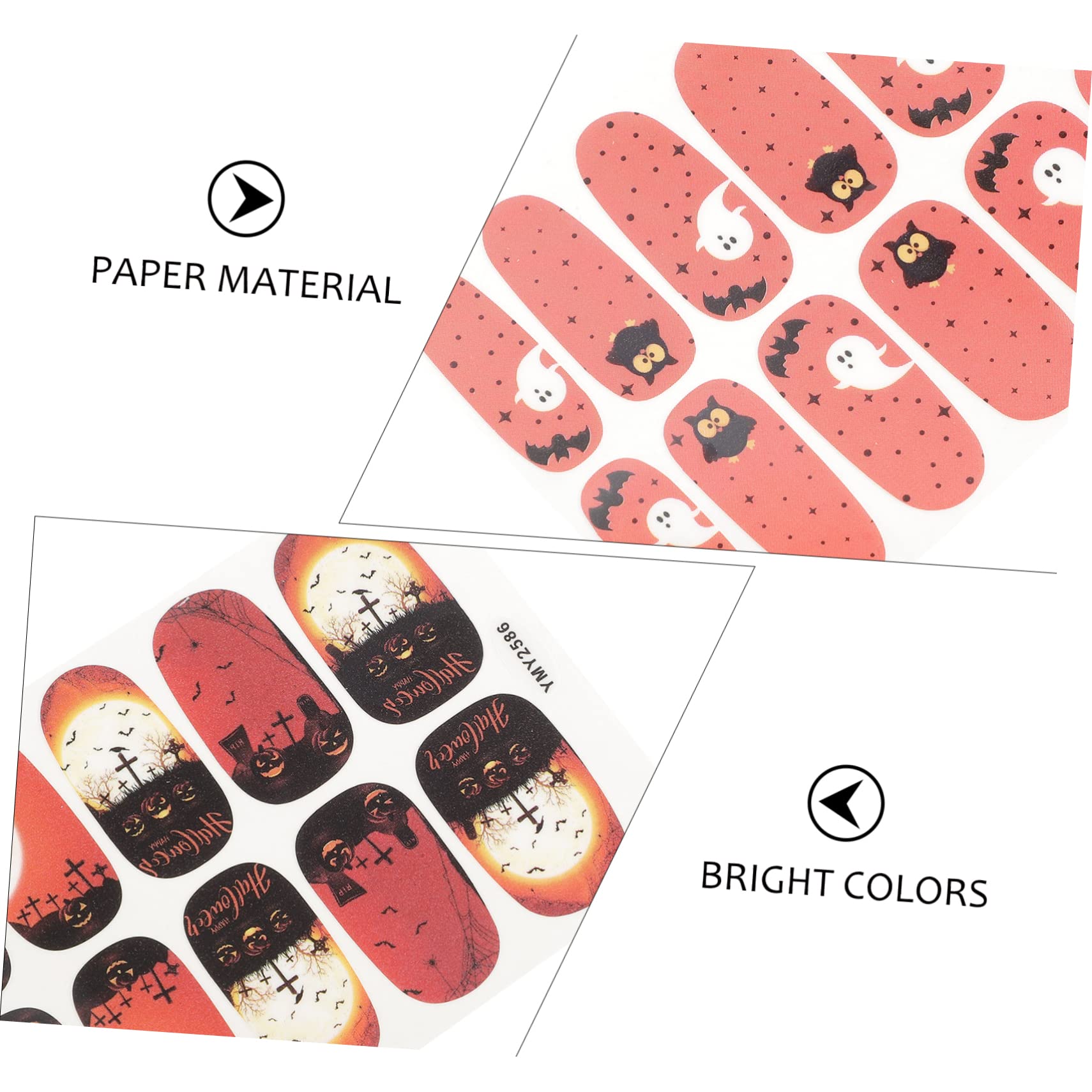 Healvian 40blätter Halloween Nagelaufkleber Selbstklebende Fingernagel Sticker Mit Geistern Und Kürbissen Für Kreative Maniküre Und Halloween-feiern Einfach Anzuwenden Vielseitig