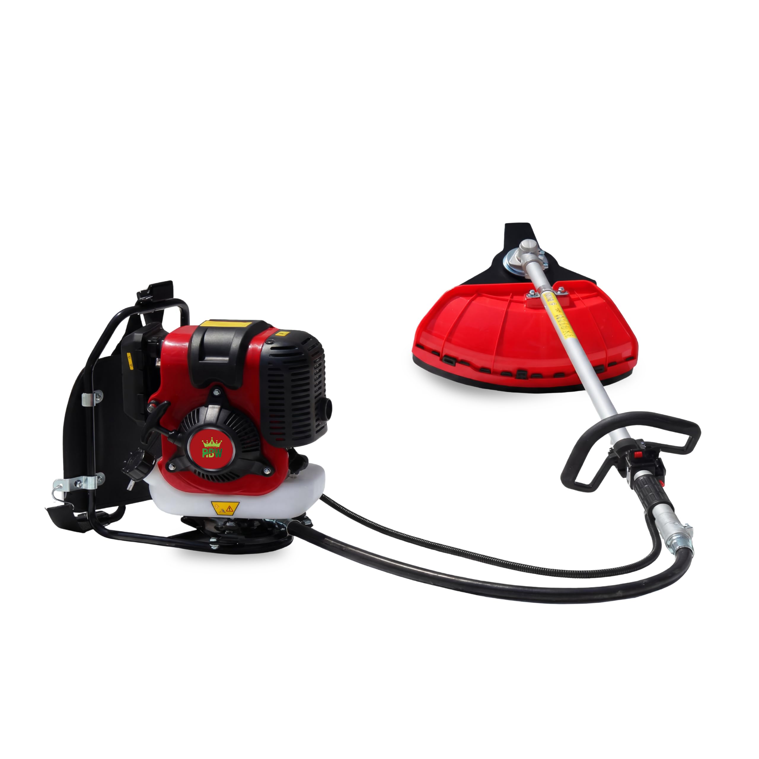 RBW Brush Cutter Machine 58CC 4 Stroke Petrol Sidepack Grass Cutter Machine for Garden & Agriculture, Heavy Duty Weed Cutter with Tiller & Chainsaw, Water Pump Attachment | Lawn Grass Trimmer-image-24