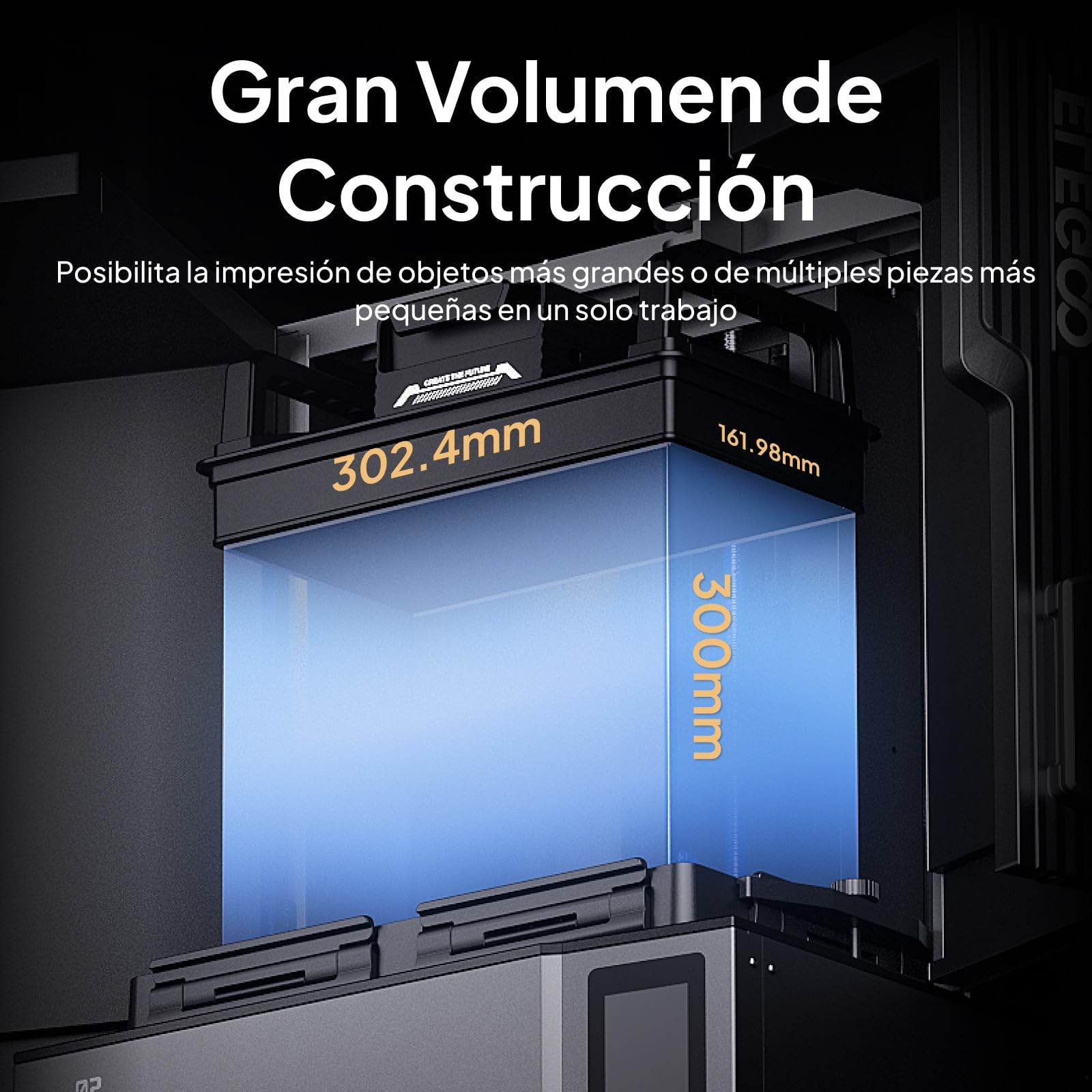 ELEGOO Jupiter 2 Impresora 3D de Resina 16K de Gran Formato MSLA, Nivelación y Alimentación Automáticas de Resina, Depósito Calefactado, Wi-Fi, Área de Impresión 302.4x161.98x300 mm³