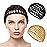 WLLHYF Hair Net Wrap For Sleep 2 PCS Mesh Nets Cap Snoods Cover Sleeping Knit Hairnets Elastic Head Wrap Bathing Shower Caps Wig Hairnet Crochet Sew Weave Press Weaving Braided Bonnet(Black/Khaki)