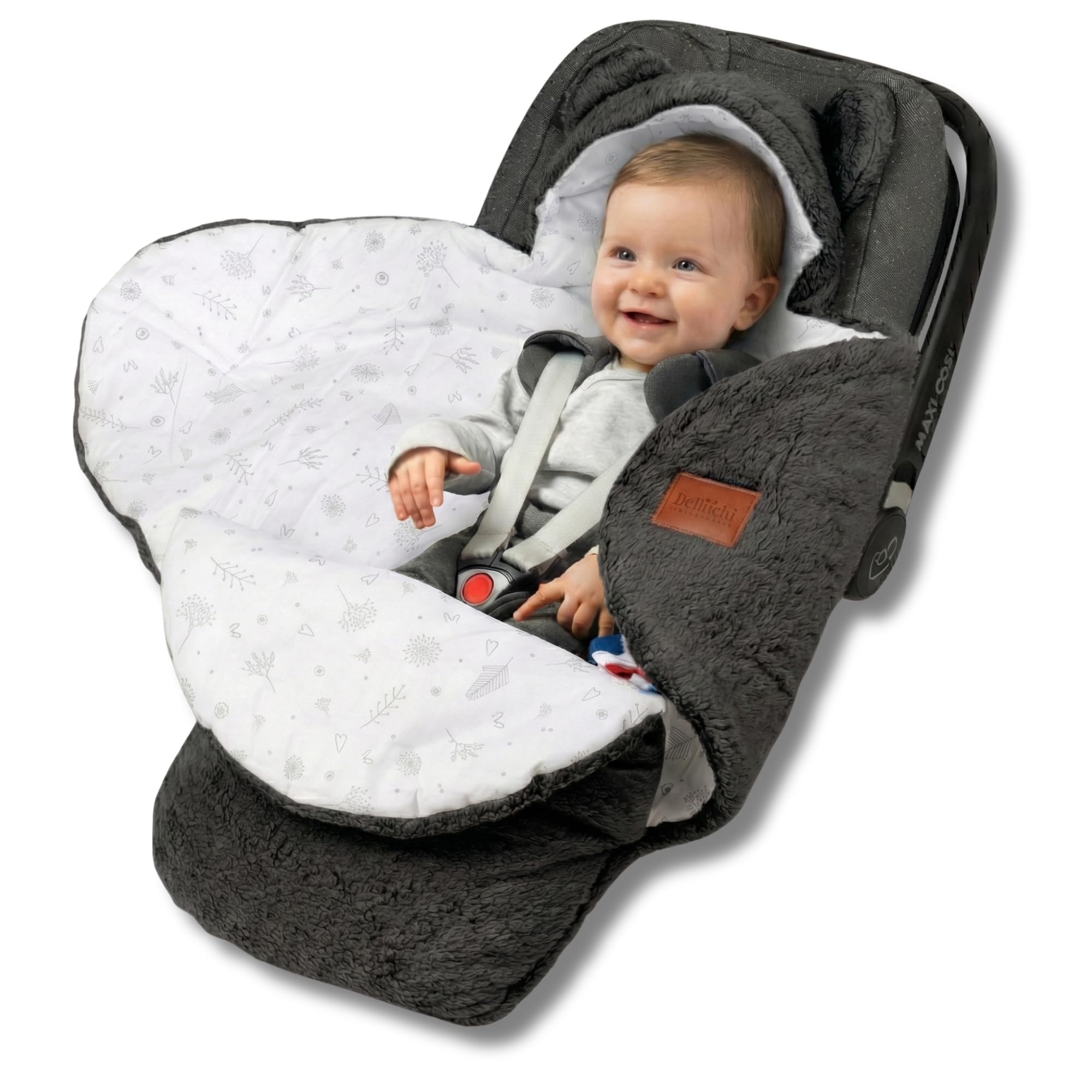 Couverture bébé en coton contre le froid en siège auto et poussette