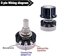 Vista 2 de Taiss Potenciómetro rotativo de película de carbono de una sola vuelta RV24YN20S 3K utilizado para la regulación de velocidad del inversor. Control