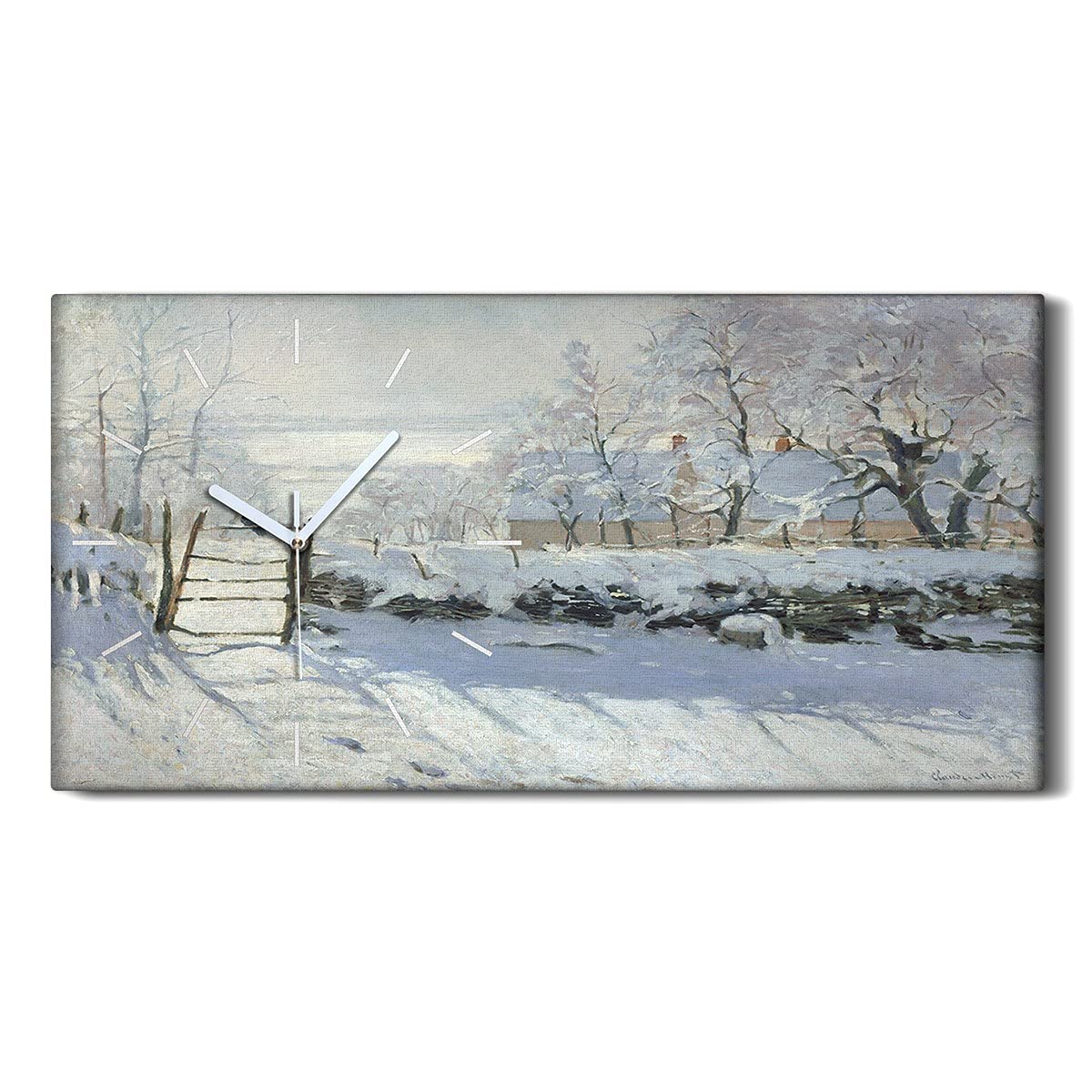 Horloge sur Toile Sans Tic-Tac 60x30cm - Dites Adieu au Bruit dans la Chambre
