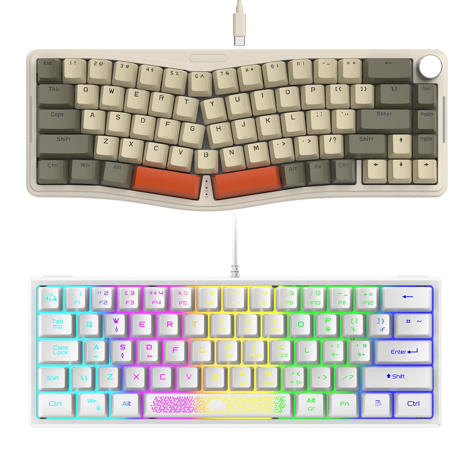 ATTACK SHARK 62 Key Membrane Gaming Keyboard Backlight Controls