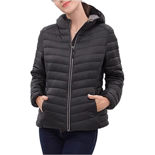 Rokka&Rolla Women's Lightweight Packable Down Puffer Jacket Coat