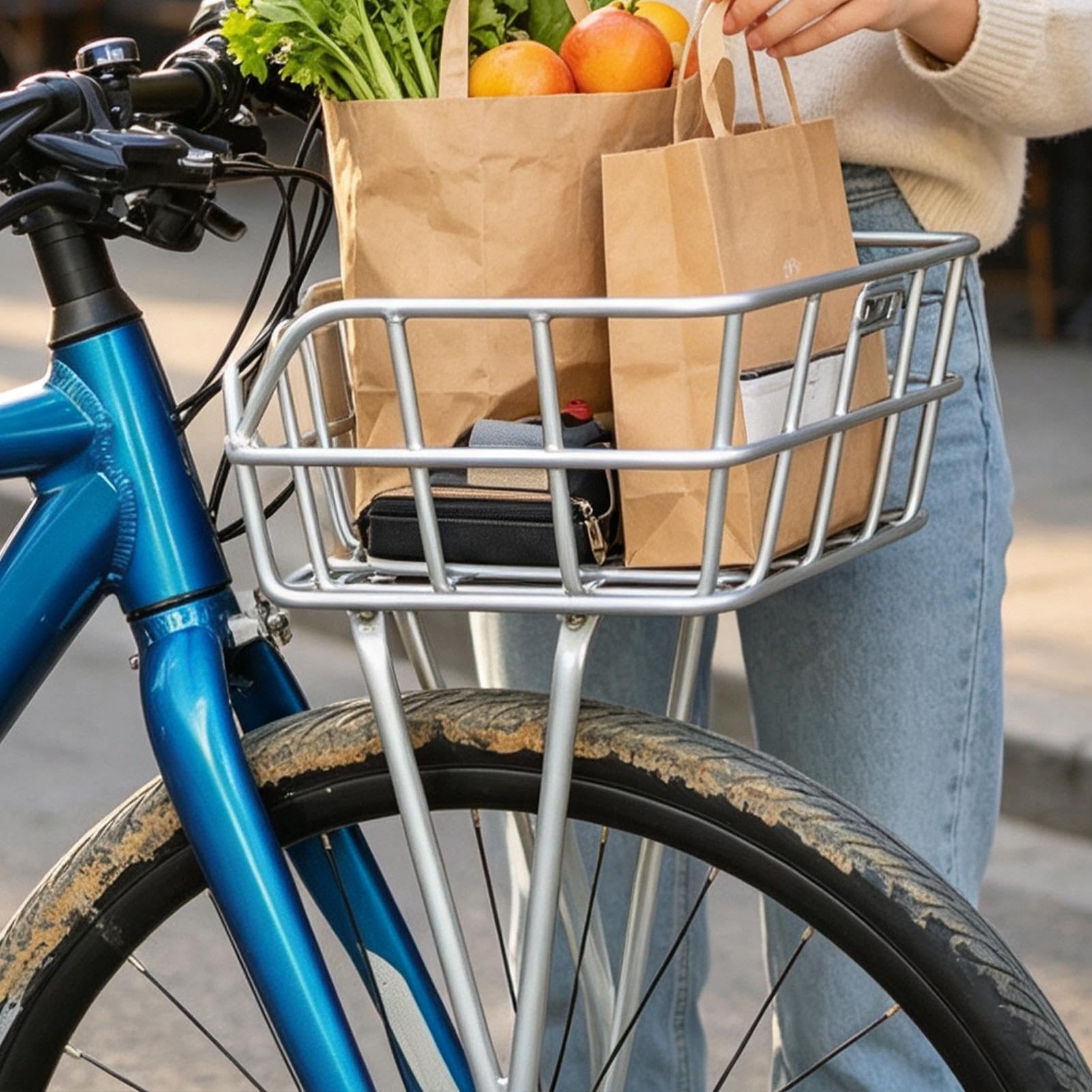 Panier Vélo pour Garçons Organisateur Réglable à Grande Capacité en