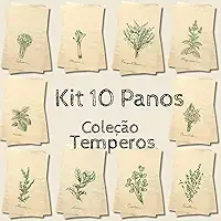 Panos de Prato Coleção Temperos Gourmet