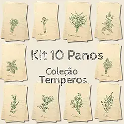 Panos de Prato Coleção Temperos Gourmet