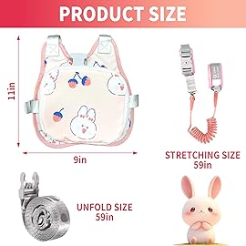 Toddler Backpacks Leash with Anit-Lost Wrist Link,Toddler Harness with Leash,Wrist Leash for Kids, Toddlers, Baby Ages 1-4