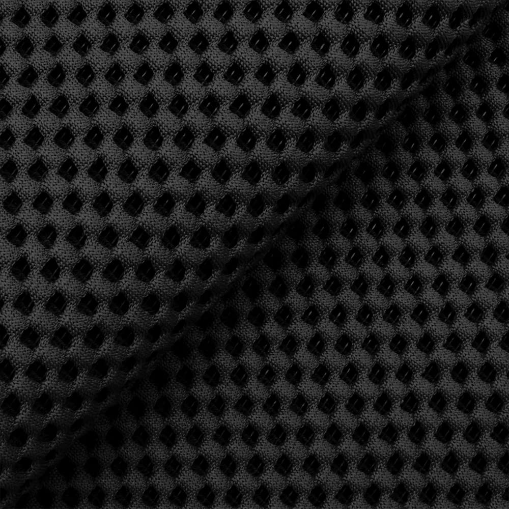DESHOME Air - Tela al metro impermeable con efecto 3D para tapicería de sofá, cojines, bolsos, accesorios (negro, 5 metros)