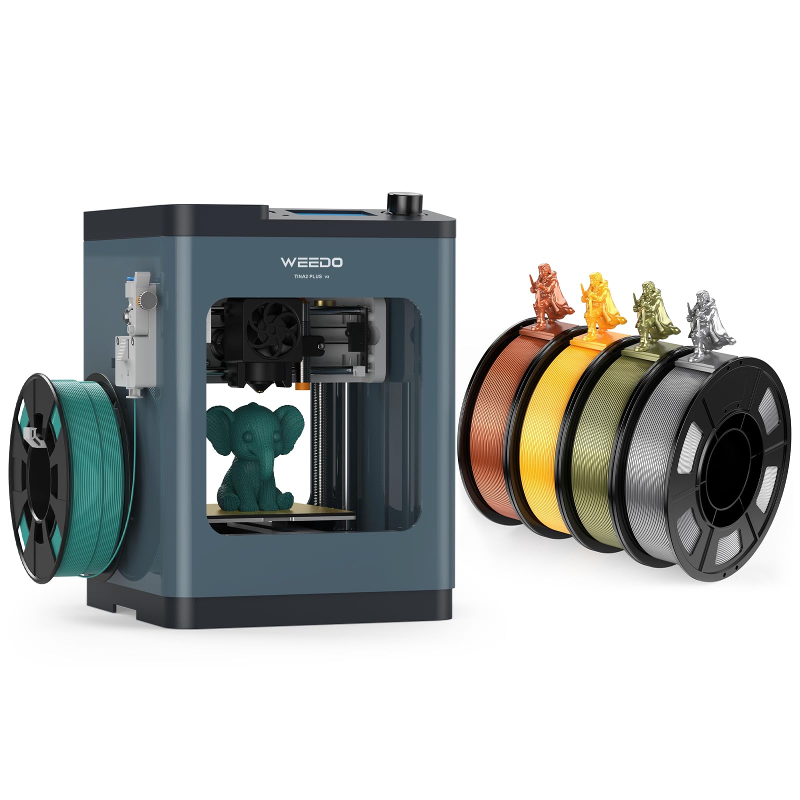Tina2Plus with PLA Filament 1.75mm Bundle (250g*4)