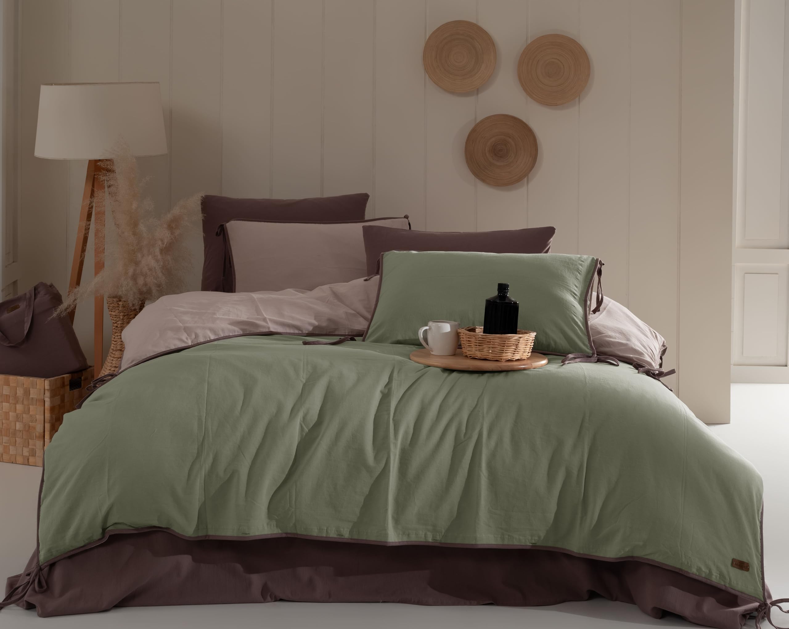 Housse de couette 160x220 coton drap plat 160x240 taie 50x70 Demeter