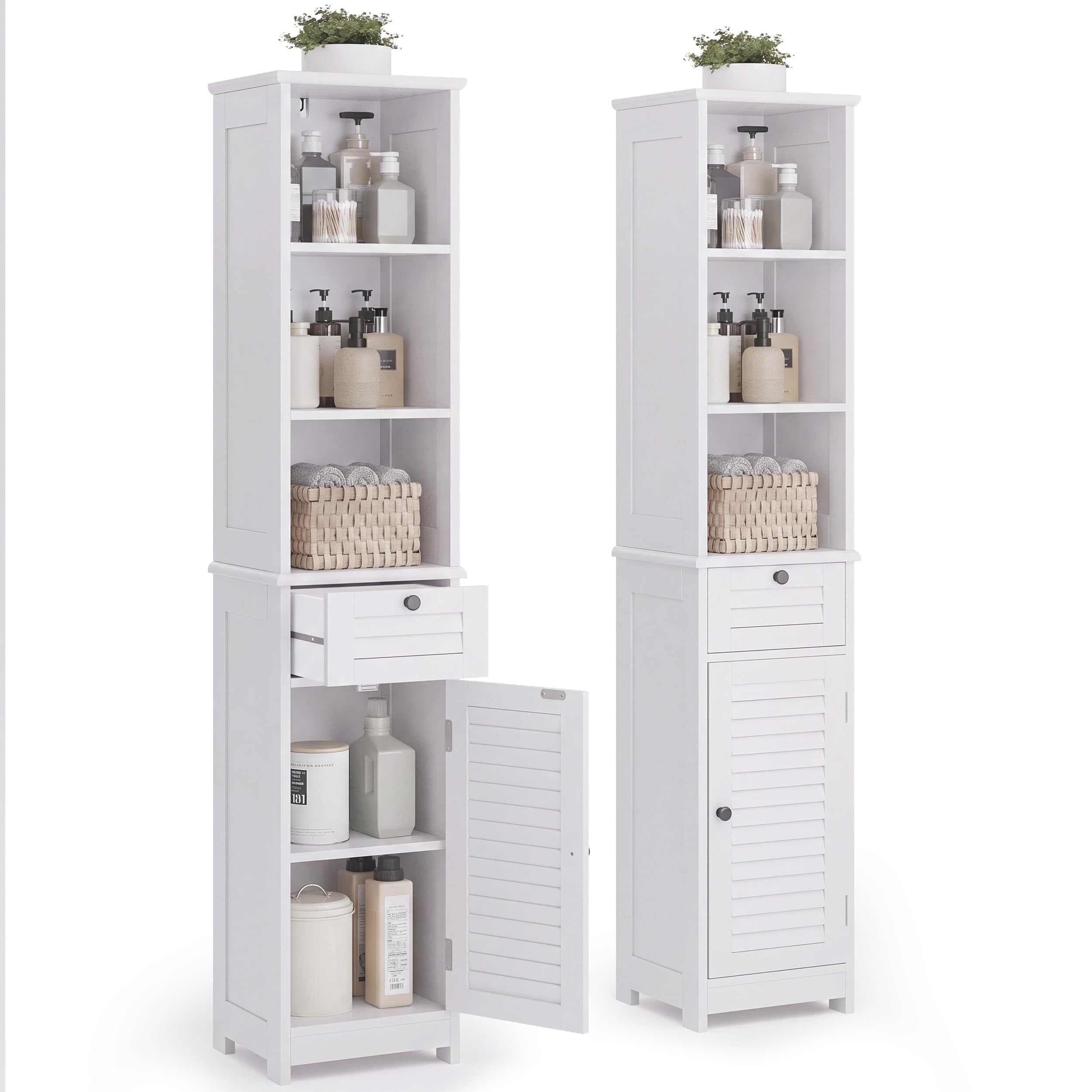 Xbro Colonne Salle de Bain Meuble de Rangement avec Tiroir